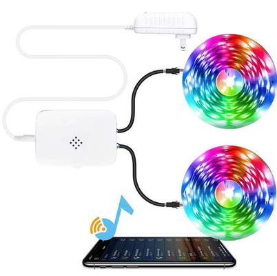 DC12V work with Alexa google assistance App and remote rgb rgbic addressable waterproof programmable wifi smart led light strip