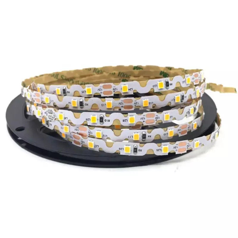 Ultra Thin Zig Zag Bendable 120 240 60 Leds 6mm 8mm DC 12C 24V S Shape SMD 2835 Flexible RGB LED Strip Lights