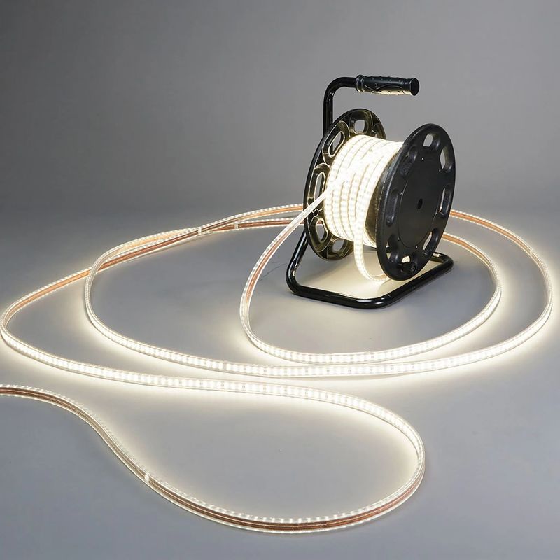 Warm White Cold White 230V LED Strip Light IP65 5m Flexible With Plug