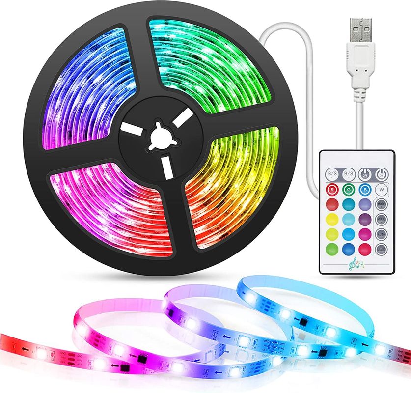 Wifi Control Smart 12V 5V USB RGB 5050 LED Strip Lights Waterproof Bluetooth Music Sync For Decoration