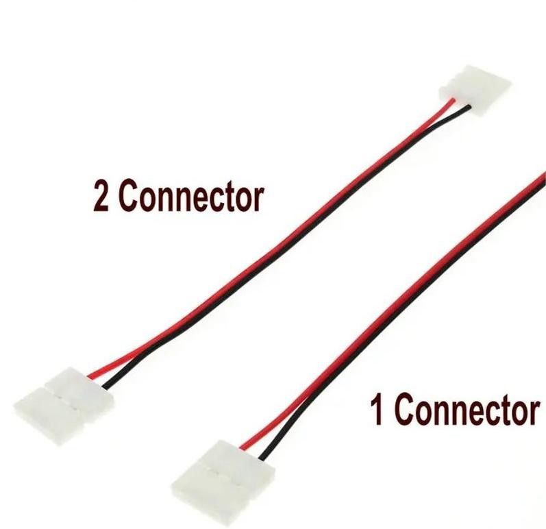 8mm LED Connectors 2 Pin Free Solder Single Color LED Strip Light Quick Connector