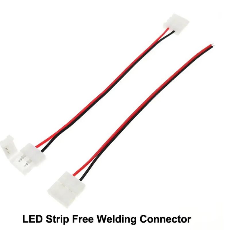 8mm LED Connectors 2 Pin Free Solder Single Color LED Strip Light Quick Connector