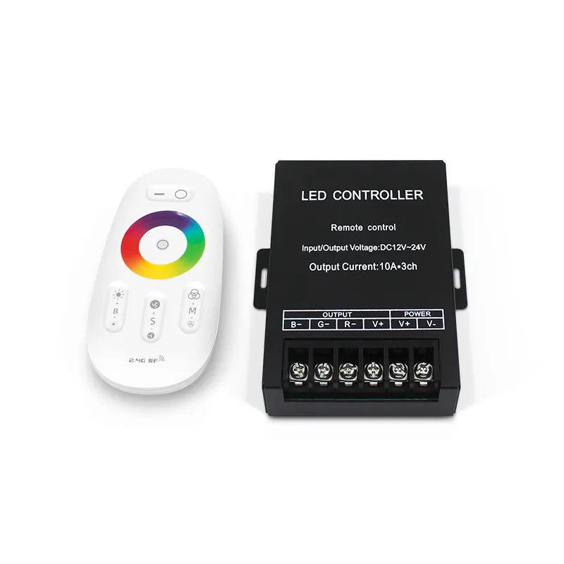 RF LED Controller DC 12V 24V RGB WW CW Controller 360W Full Touch Screen Iron