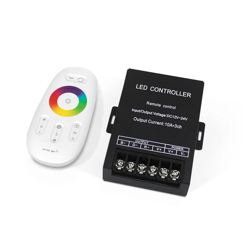 RF LED Controller DC 12V 24V RGB WW CW Controller 360W Full Touch Screen Iron