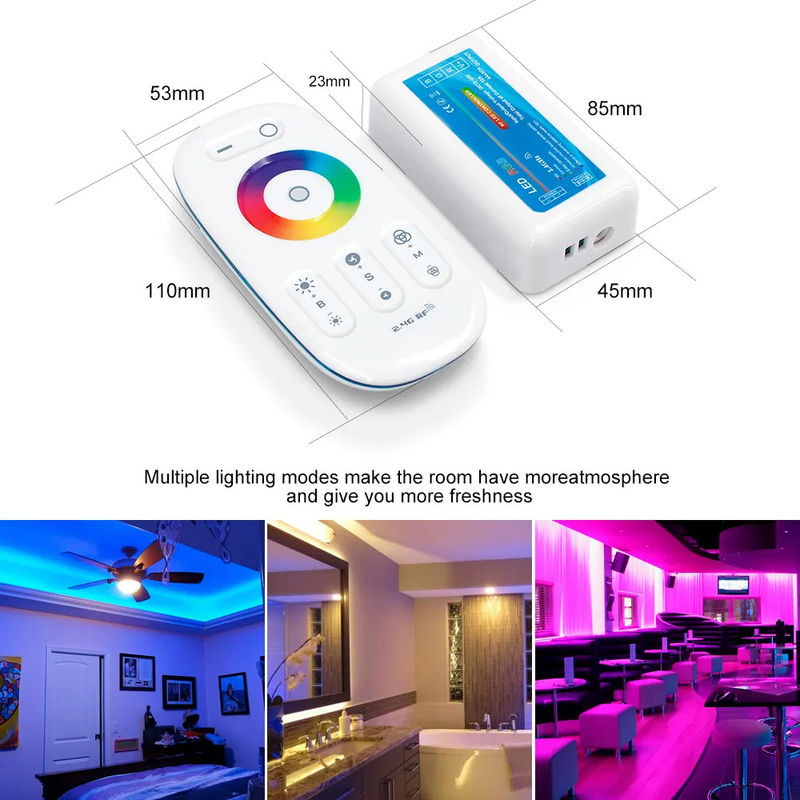 DC 12V 3CH 6A RF Touch RGB PWM Control RF Remote RGB WW CW Controller