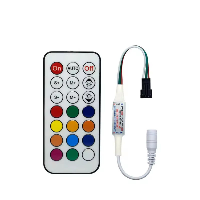 High quality 21keys 2084 pixels RF full color controller WS2811 DC5~24V controller 2812 IC dream color led controller