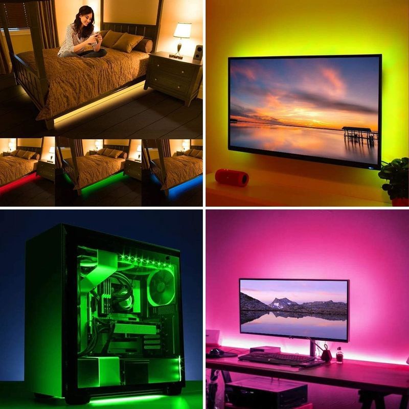120 Degree Beam Angle RGB LED Strip 5M SMD5050 24 keys IR Controller Dimmable Strip