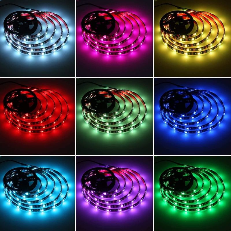 120 Degree Beam Angle RGB LED Strip 5M SMD5050 24 keys IR Controller Dimmable Strip