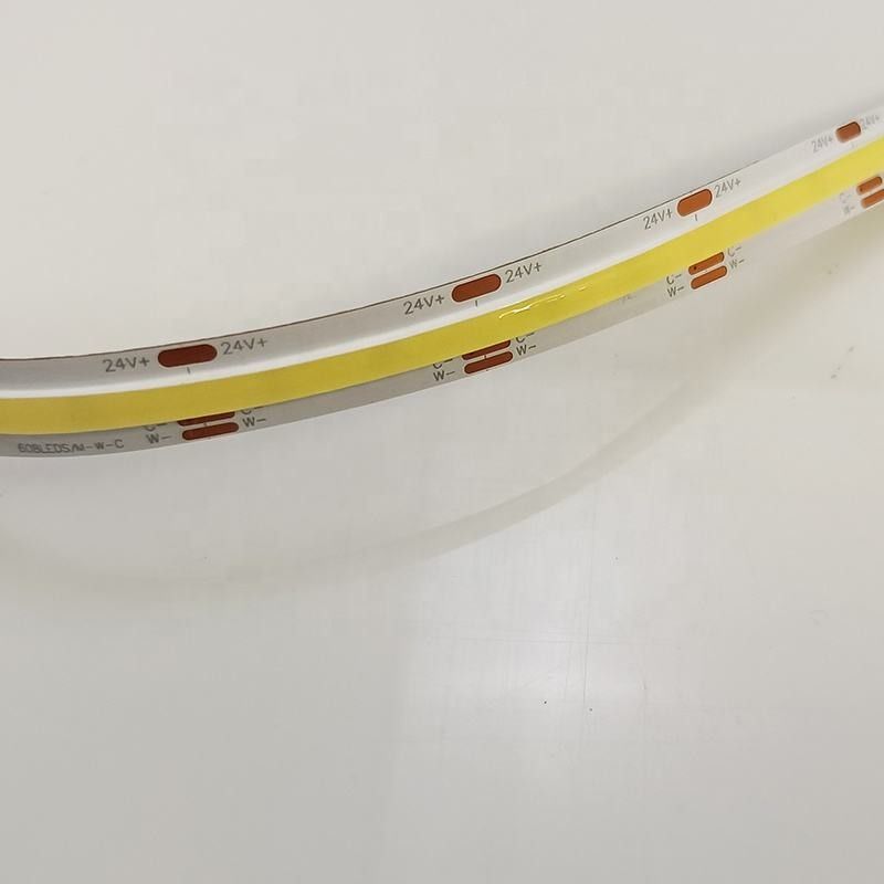 Flexible CCT COB Dimmable LED Strip 560Led/m 90 CRI DC24V CE/RoHS Certified
