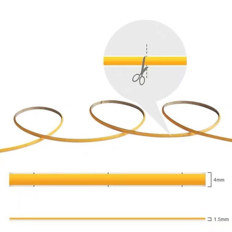 12v / 24V 8mm 90Ra 320d fob Aluminum Profile COB LED Strip for Decorating