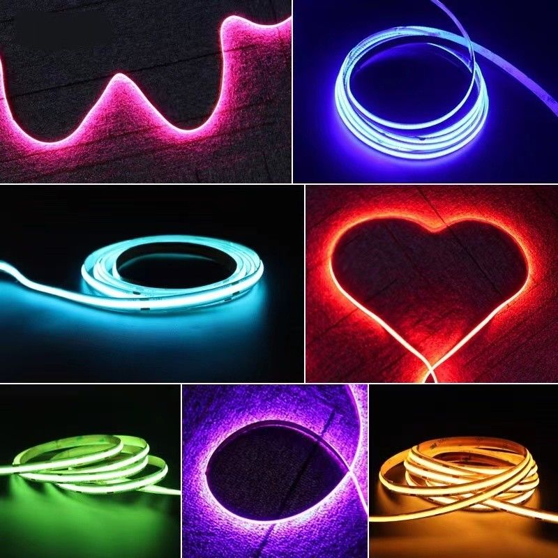 12v / 24V 8mm 90Ra 320d fob Aluminum Profile COB LED Strip for Decorating