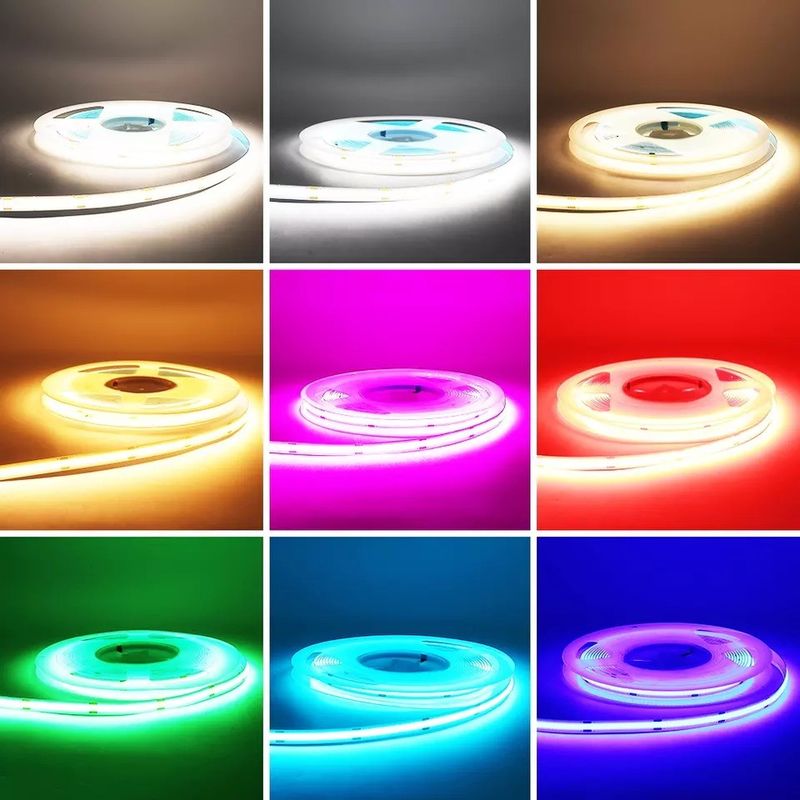 Flexible Cob Led Strip with Warm White Blue Color and 90lm/w Lamp Luminous Efficiency