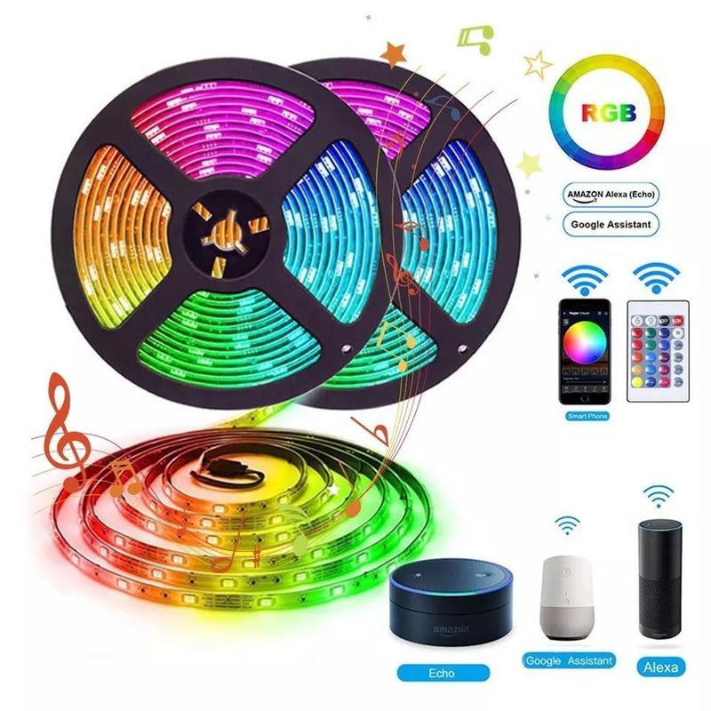 Long-Lasting Illumination Waterproof IP65 30d/m 5050 RGB LED Light Strips with Remote