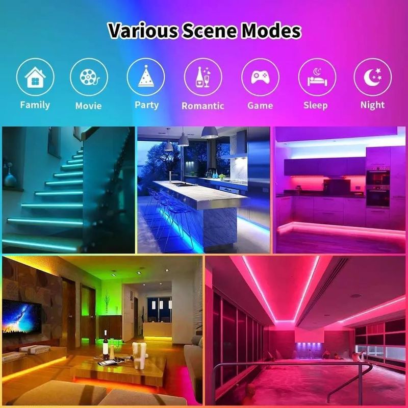 Long-Lasting Illumination Waterproof IP65 30d/m 5050 RGB LED Light Strips with Remote