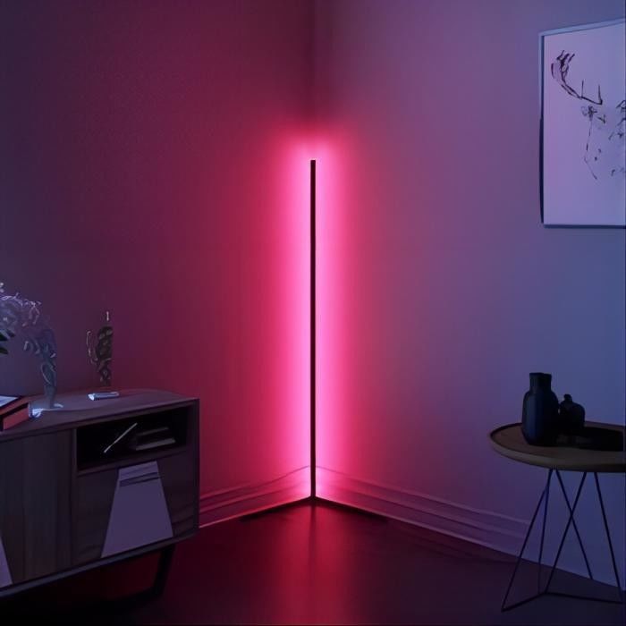 Home Hotel Lighting Decorative Floor Lamp with RGB Color Changing and Metal Glass Shade