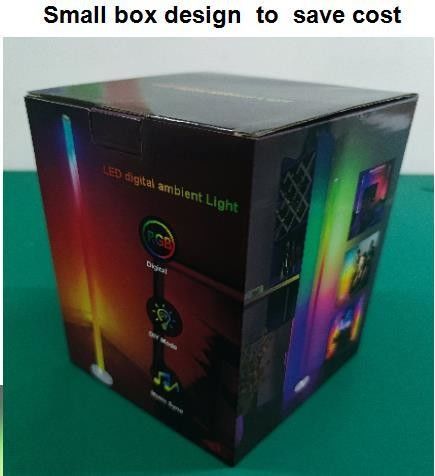 Home Hotel Lighting Decorative Floor Lamp with RGB Color Changing and Metal Glass Shade