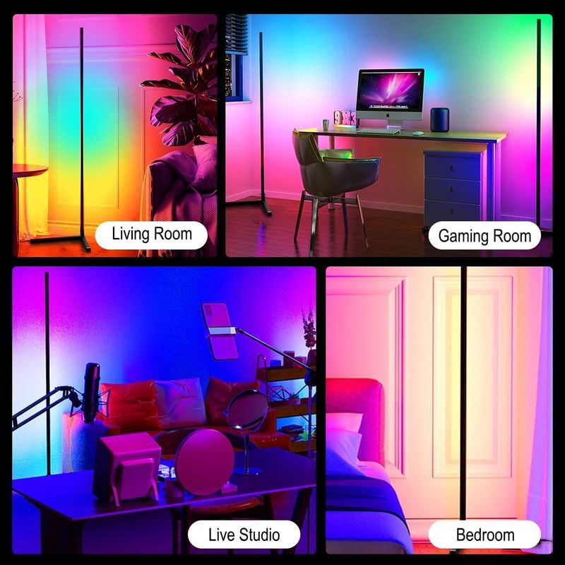 Bedroom RGB IC Gaming Lights Living Room Ambient Mood Light Standing LED Corner Floor Lamp