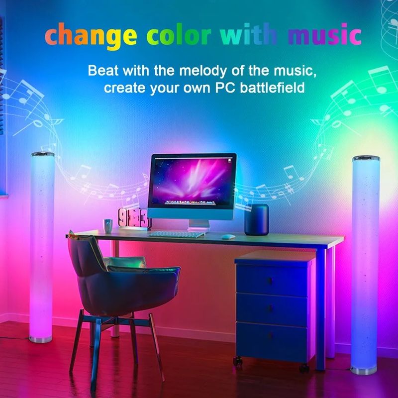 Moden Lighting Bedroom Bedside Wifi App And Remote Control Corner Standing Floor Light