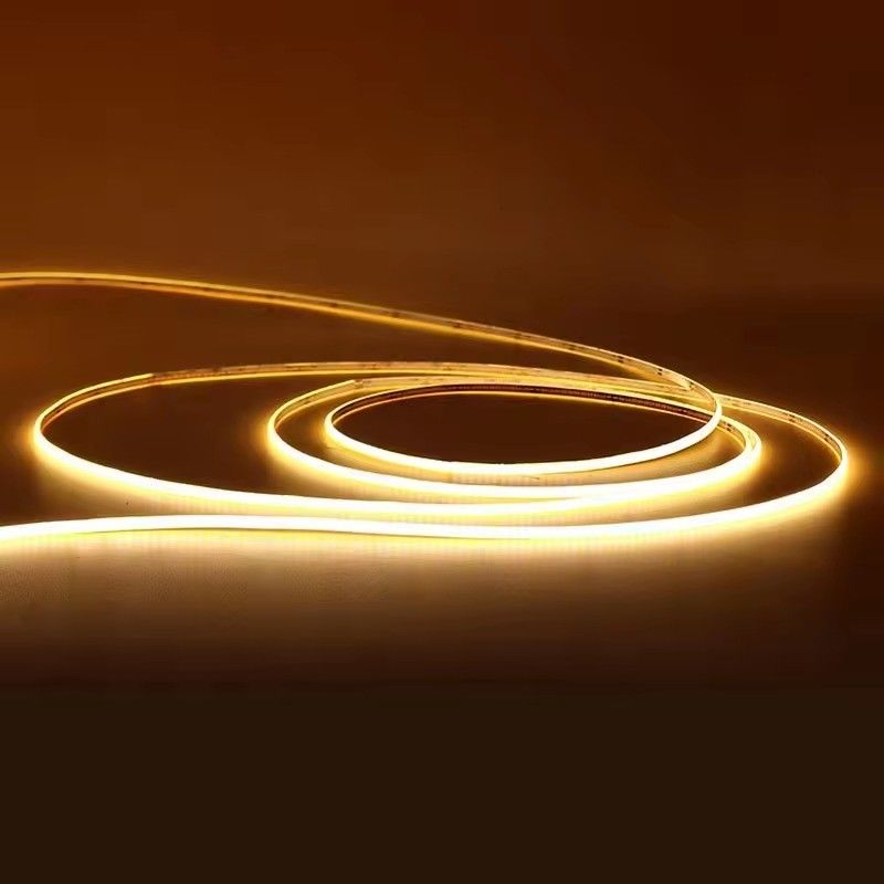 3mm Waterproof 2700k 6000k 12V 220v 5V Ultra Thin width 400leds COB LED Strip Light with 3