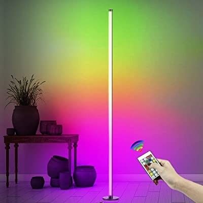 LED RGB Floor Lamps Modern Stand Floor Light with Remote Control and Support Dimmer