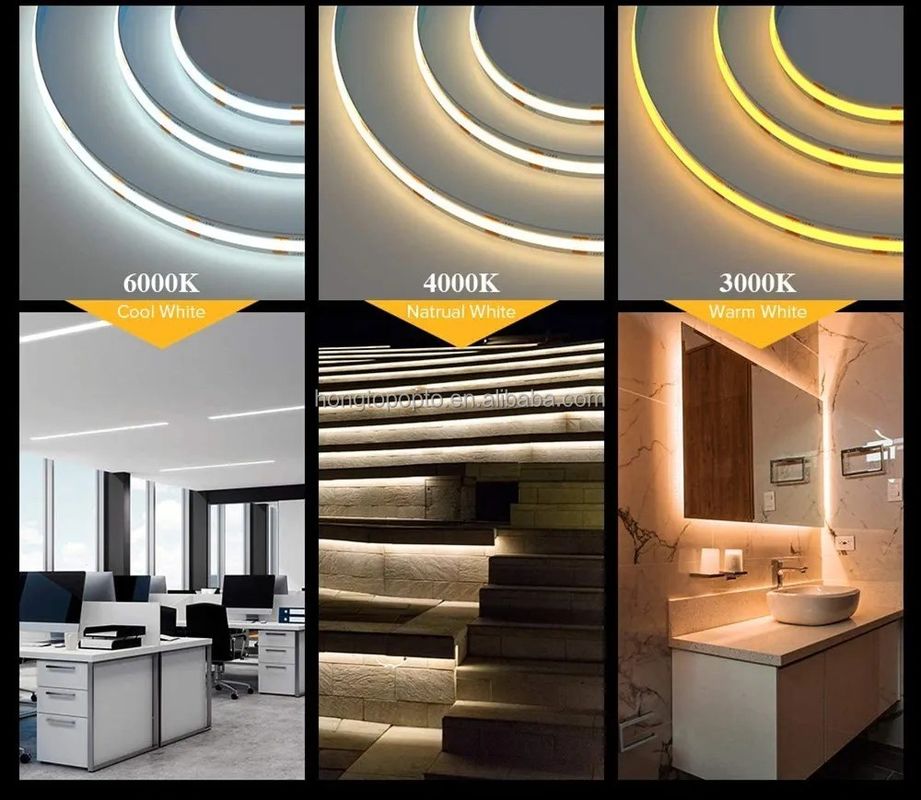 No Pressure Drop COB LED Strip DC24V CRI90 312LEDs/m 10Meters Working Time 30000 hours