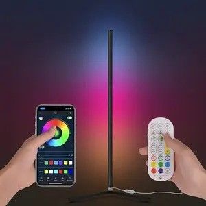 LED RGB Floor Lamps Modern Stand Floor Light with Remote Control and Support Dimmer