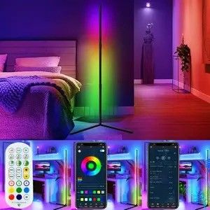 LED RGB Floor Lamps Modern Stand Floor Light with Remote Control and Support Dimmer