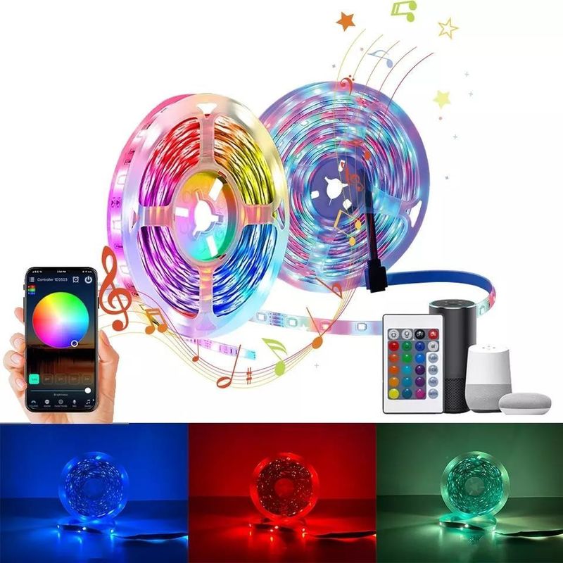 12V 5V 2835 5050 RGB WIFI Tuya Smart LED Light Strips Music Sync for Smart Home Decoration
