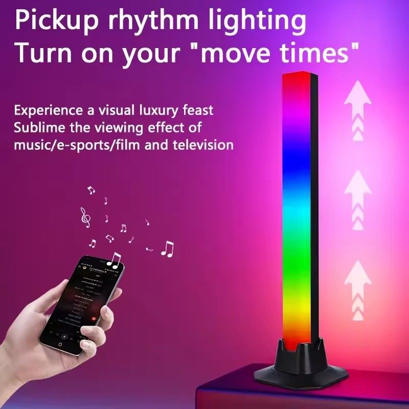 18LEDS Color Change RGB RGBIC Floor Lamp for Bedroom Decoration in 30cm and 50cm Sizes