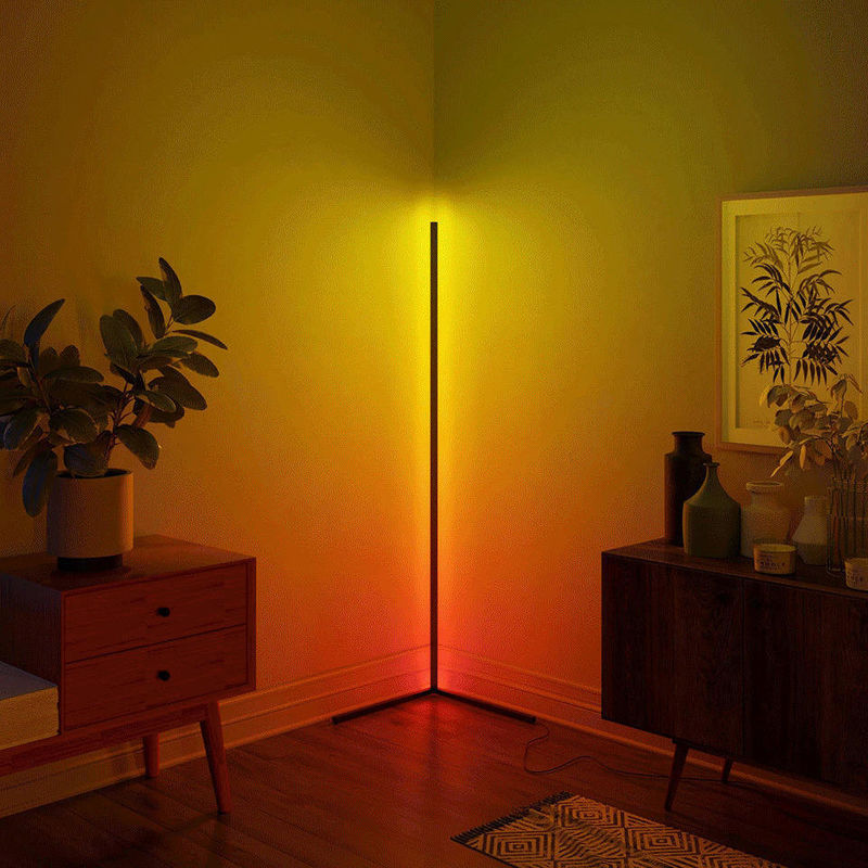 RGB Color Changing LED Ambient Corner Light for Decorative Floor Lighting 35*35*1500mm