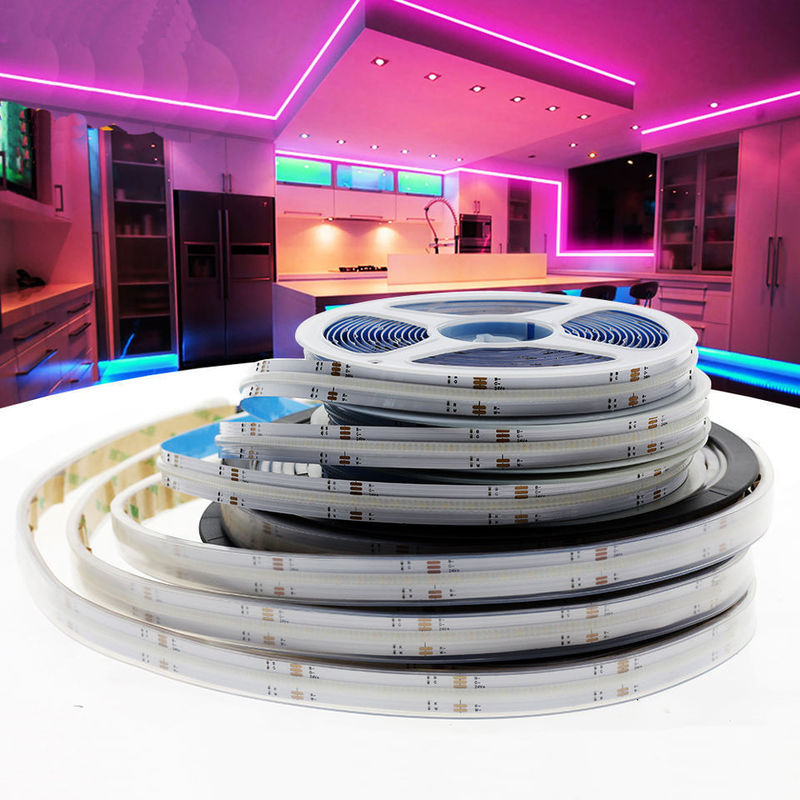 90 Ra CRI COB RGB LED Strip Light Non-Waterproof 12V 24V for Lighting Solutions Service