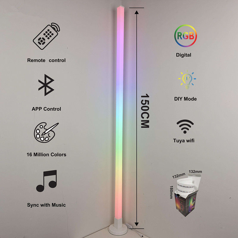 1800lm LED Color Change Ambient Corner Light RGB Colorful Remote Control Floor Lamp