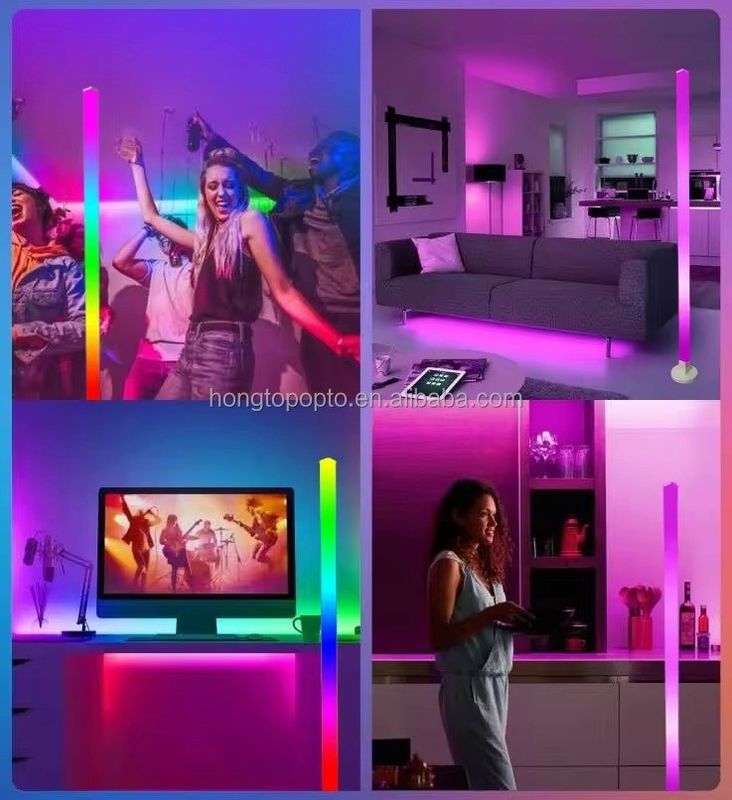 Hotel Atmosphere Corner Floor Lamp with Bluetooth WiFi Control and DC 5V Input Voltage