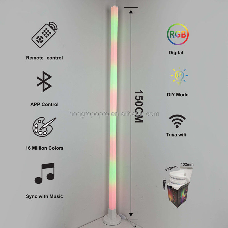 Magic Corner Light Colorful Bluetooth LED Atmosphere Lamp Remote Control for Bedroom Hotel