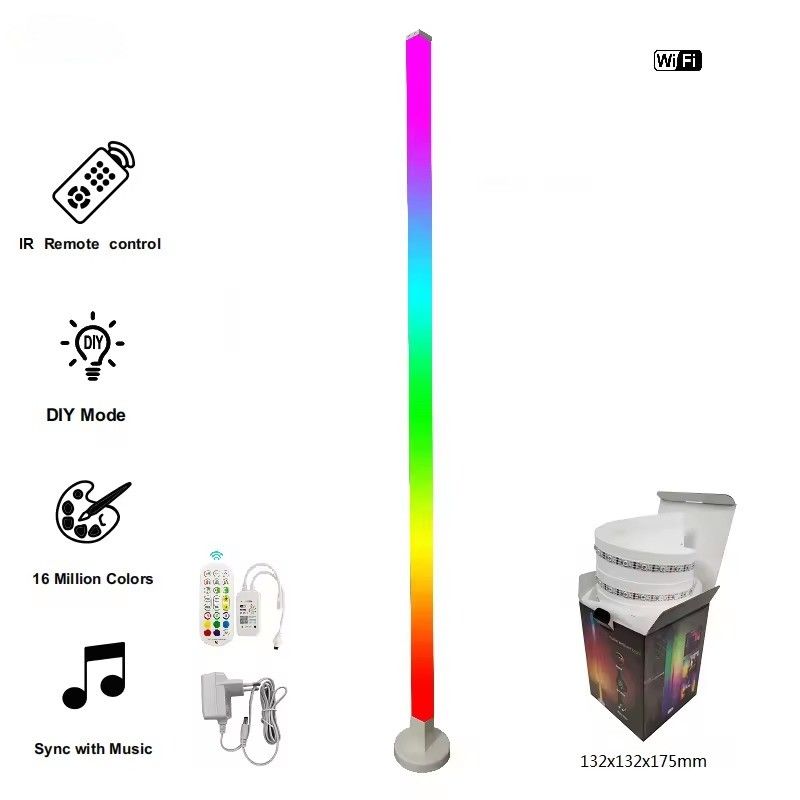 1.5M ASB Smart Home LED Strip with IR Remote Control and Music RGBIC for Floor Corner Lamp