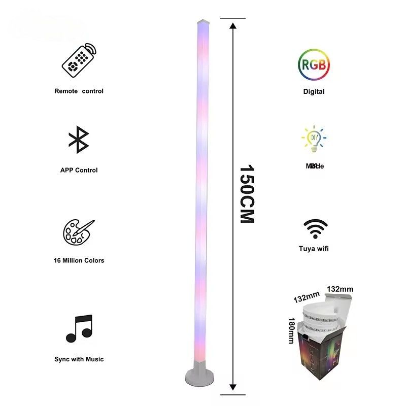 1.5M ASB Smart Home LED Strip with IR Remote Control and Music RGBIC for Floor Corner Lamp