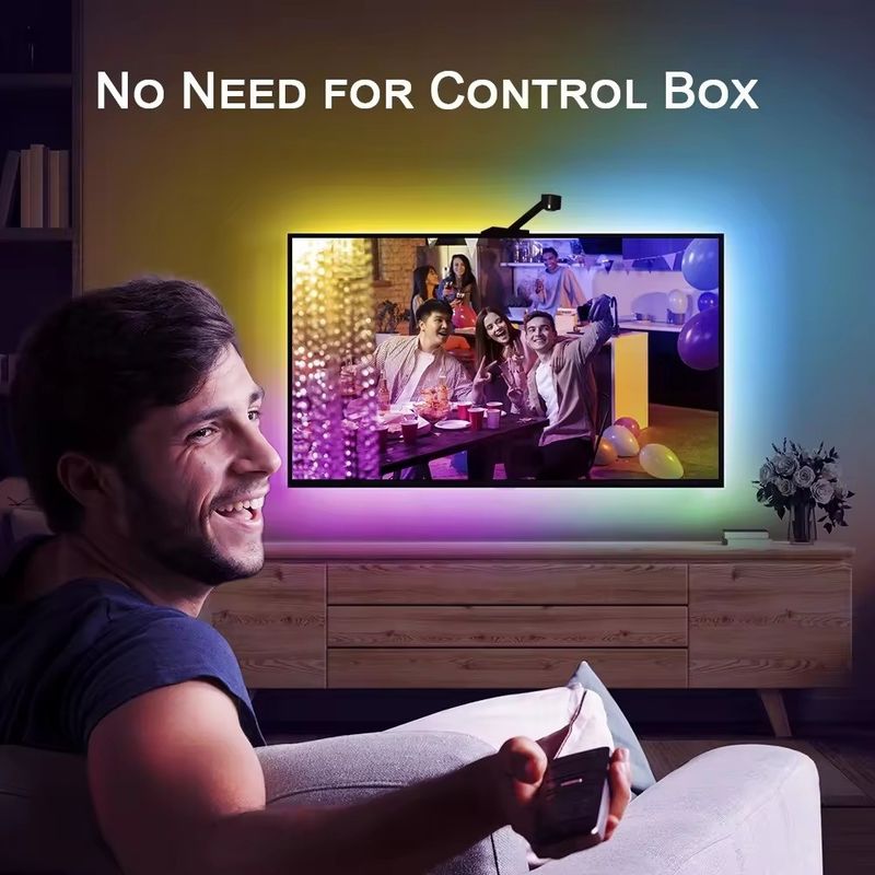 55-65 inches Alexa Google Home Ambient Smart App Wifi Immersion TV LED Backlights 3.8m 12.5ft ROLL with Camera