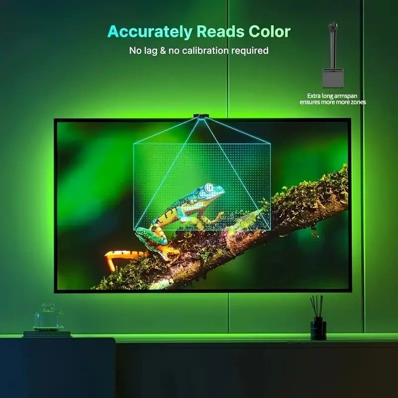 LED Type Smd5050 Led Chip Atmosphere 16.4ft LED Strip Sync to Screen Music for Google TV