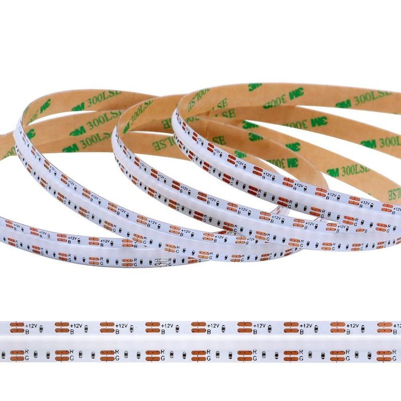756led RGB 10mm Wide COB LED Strip Light Direct Support Dimmer and Wide Voltage Range