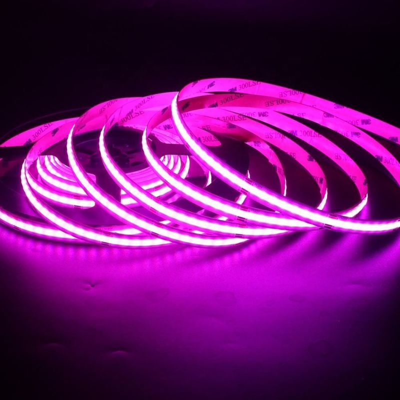 756led RGB 10mm Wide COB LED Strip Light Direct Support Dimmer and Wide Voltage Range