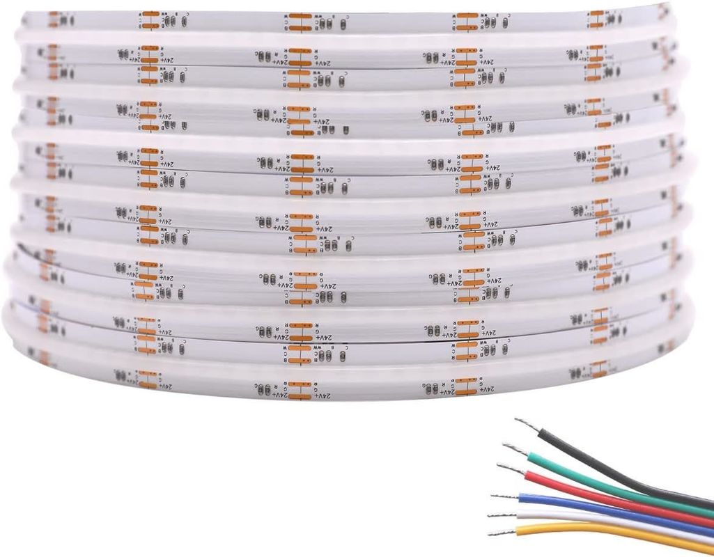 50000 Hours Lifespan RGBCCT COB LED Strip Light for Living Room and Bedroom Lighting