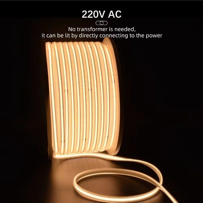 Outdoor Flexible COB LED Strip Light White Warm White 288LEDs 280LEDs 320LEDs High Voltage