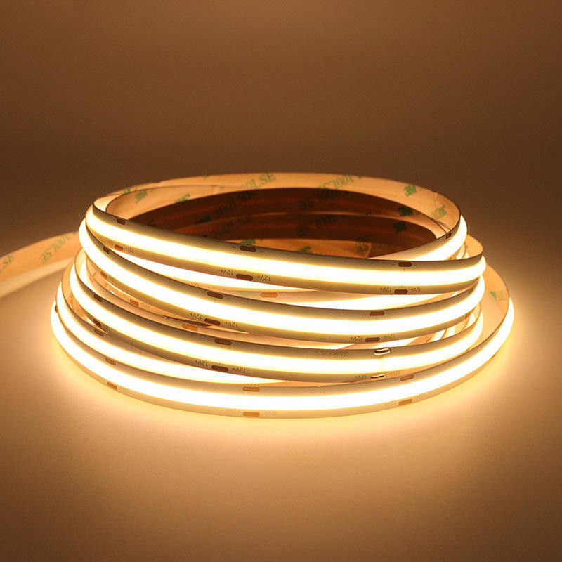 Lamp Luminous Efficiency 80lm/w Long Lifespan 50000 Hours COB LED Strip CRI 90 5M per Roll DC12V 300 LEDs per Meter
