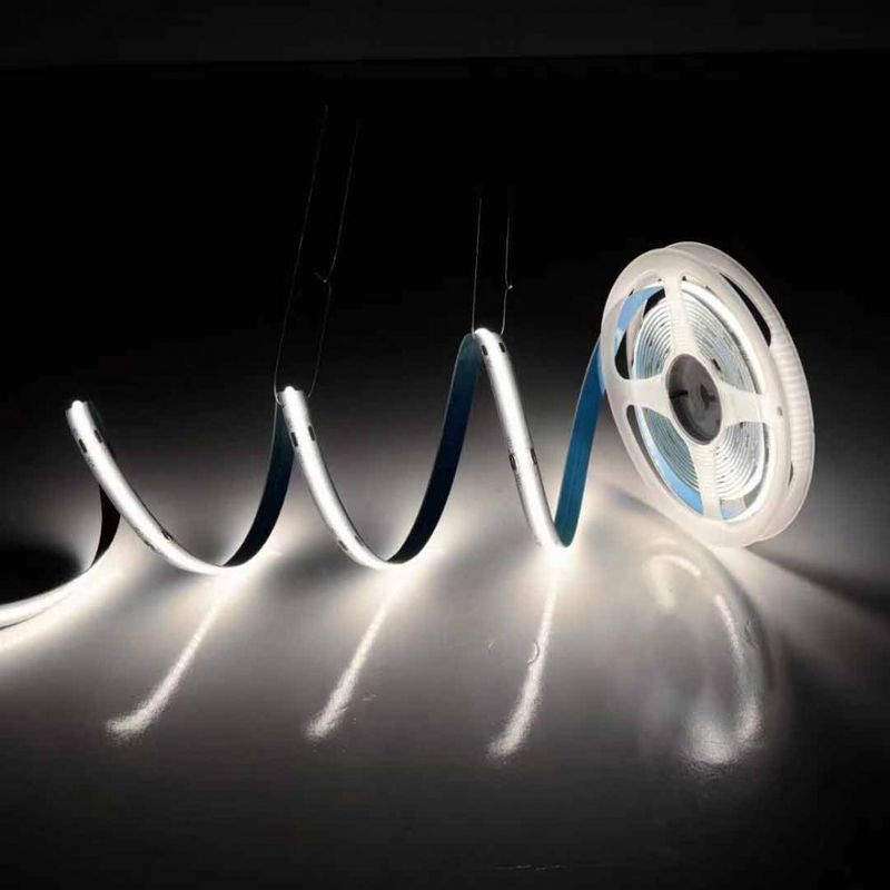 Lamp Luminous Efficiency 80lm/w Long Lifespan 50000 Hours COB LED Strip CRI 90 5M per Roll DC12V 300 LEDs per Meter