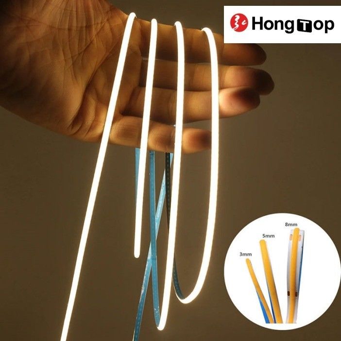 Lamp Luminous Efficiency 80lm/w Long Lifespan 50000 Hours COB LED Strip CRI 90 5M per Roll DC12V 300 LEDs per Meter