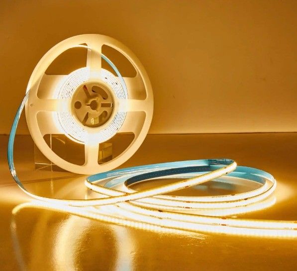 Energy Saving IP20 COB LED Strip Light 8mm PCB 300chips per Meter with 800lm Luminous Flux