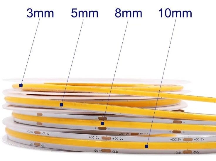 FPC LED RESISTOR Wine Cabinet COB LED Strip with Ultra Narrow 3mm Width and High Brightness Linear Light