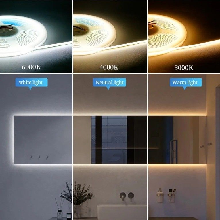 FPC LED RESISTOR Wine Cabinet COB LED Strip with Ultra Narrow 3mm Width and High Brightness Linear Light