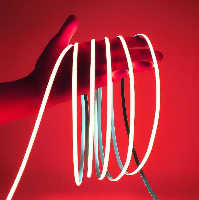 Long-lasting COB Led Strip Light with Dimmer 3mm Ultra Slim 400Leds/m White COB Tape 50000 Hours Ideal